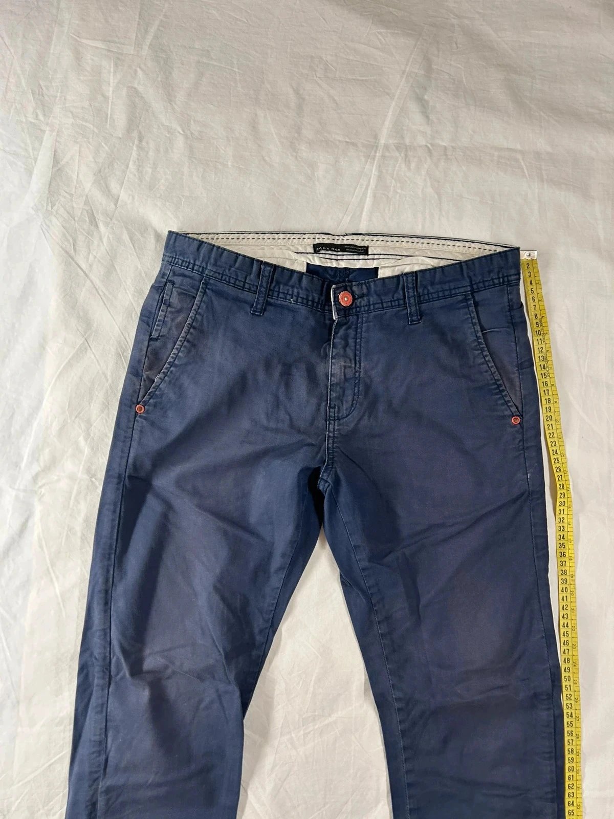 Marineblauwe Chino-broek Zara Man – photo 2